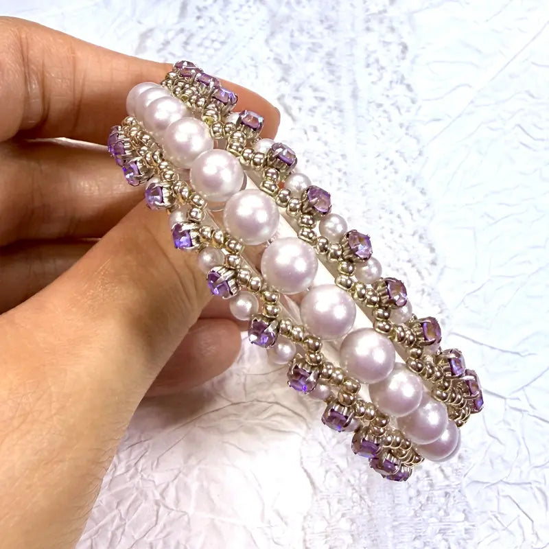 Crystal Pearl Bracelet Collection – Handwoven Elegant Charm Jewelry