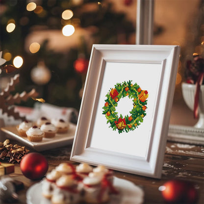 Create sparkling holiday décor with our Mini Diamond Painting kit . Features festive wreath and tree designs, perfect for DIY fun, gifts, and seasonal home décor.
