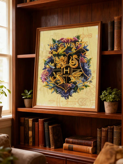 Hogwarts Crest Diamond Painting Kit