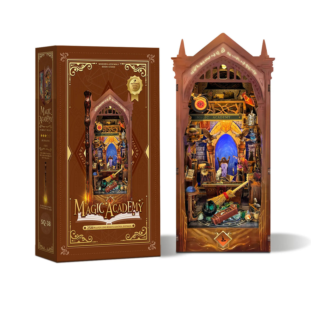 The Hidden Hall Of Magic DIY Book Nook Kit With Remote Wand