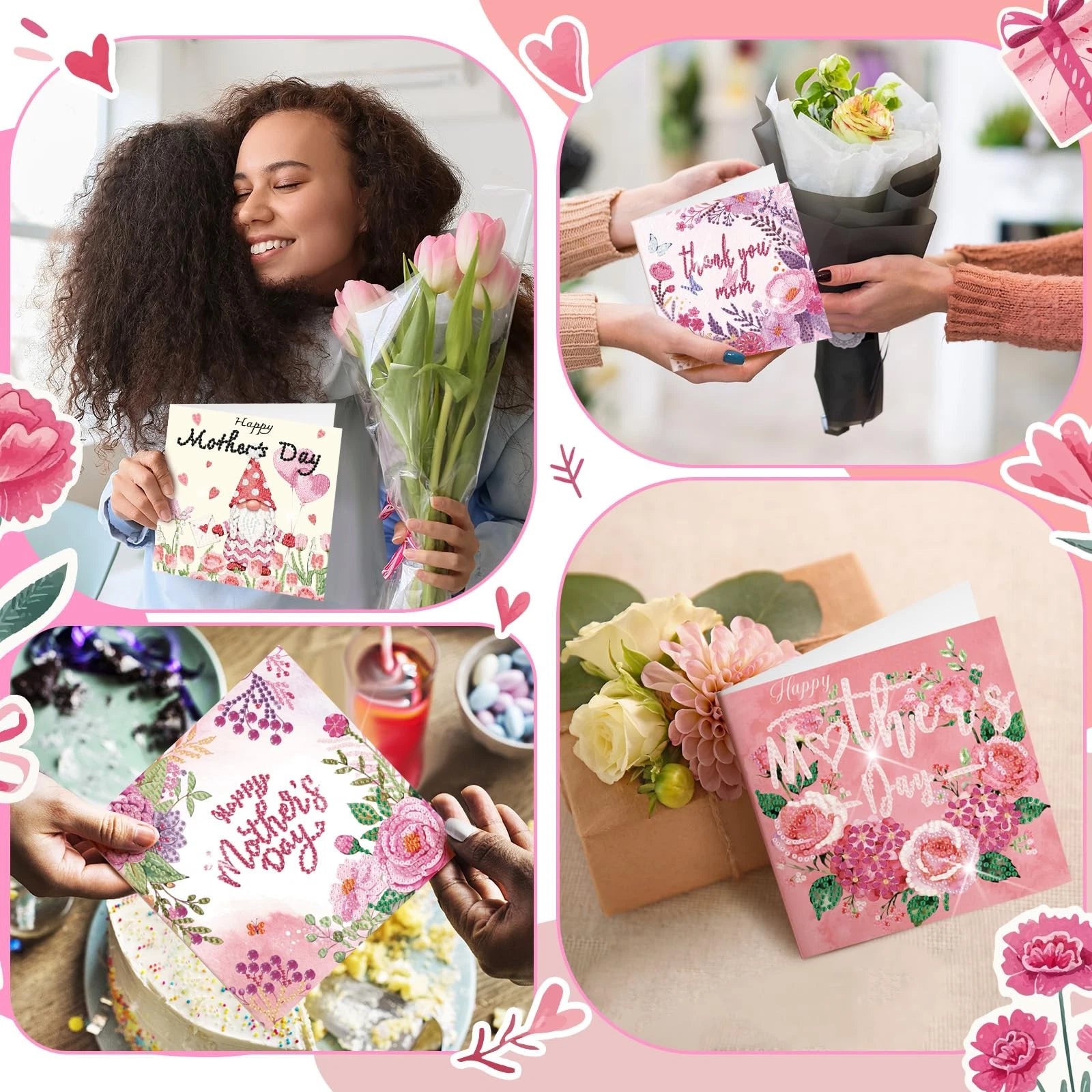 Mother's Day Diamond Painting Card Kits 12PCS