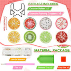 8PCS DIY Diamond Painting Coasters – Fruit Style