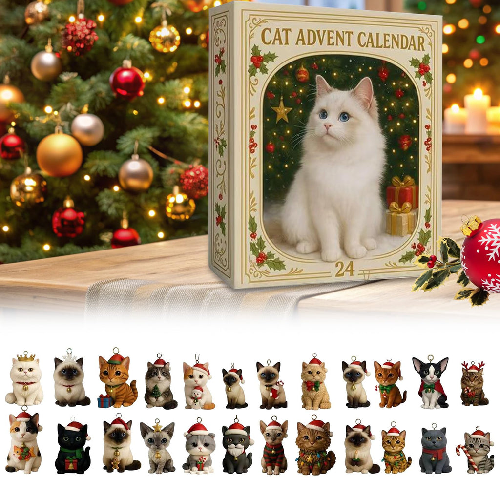 Christmas Cat Advent Calendar – 24 Days of Cute Cat Ornament Surprises
