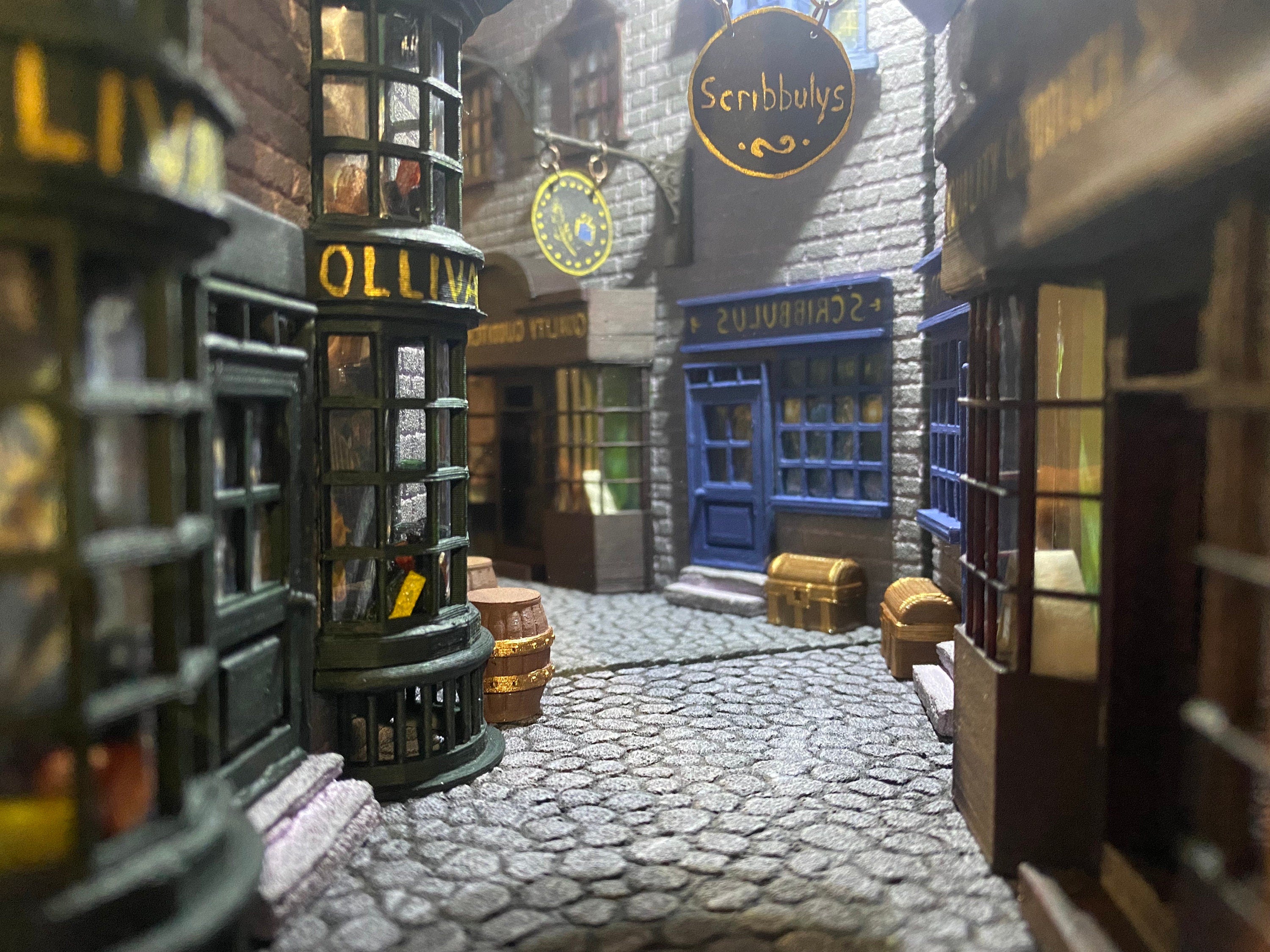 Harry.Potter Magic Alley Miniature Street Book Nook Insert