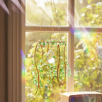 Crystal Suncatcher for Window – Boho Plant & Rainbow Decor