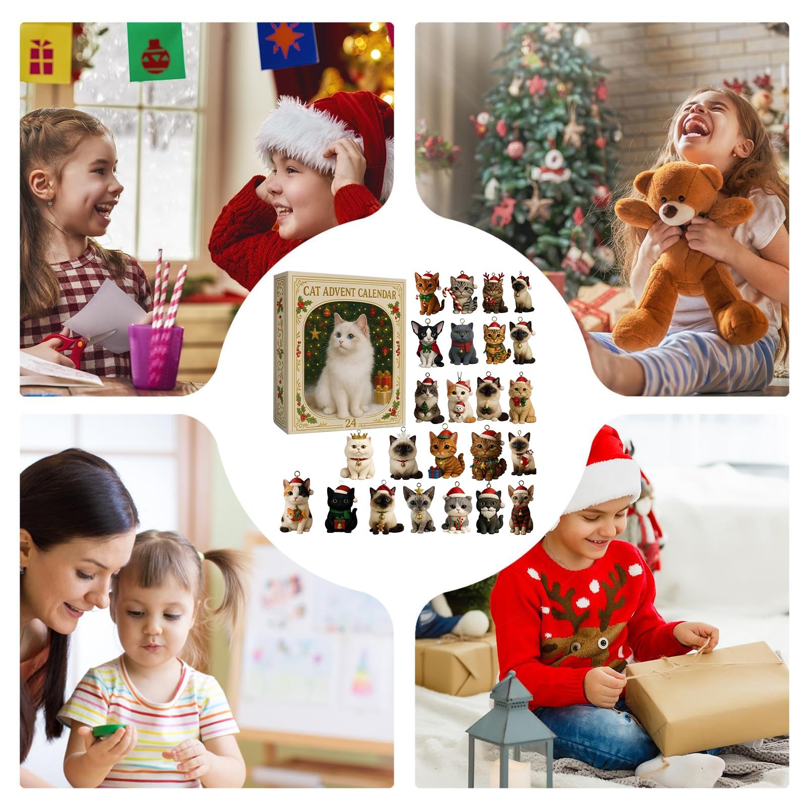 Christmas Cat Advent Calendar – 24 Days of Cute Cat Ornament Surprises