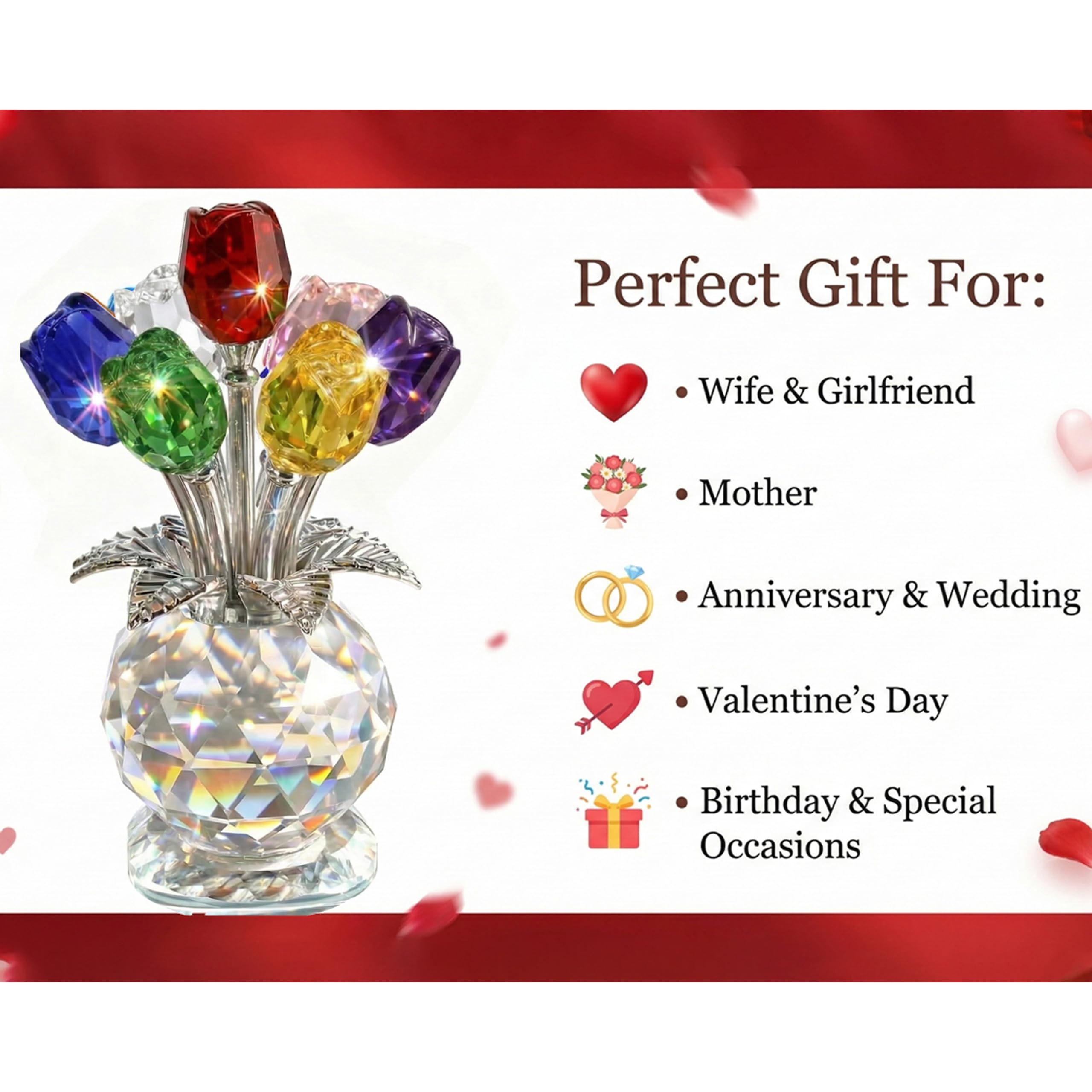 Crystal Rose Bouquet – Elegant Forever Flower Gift
