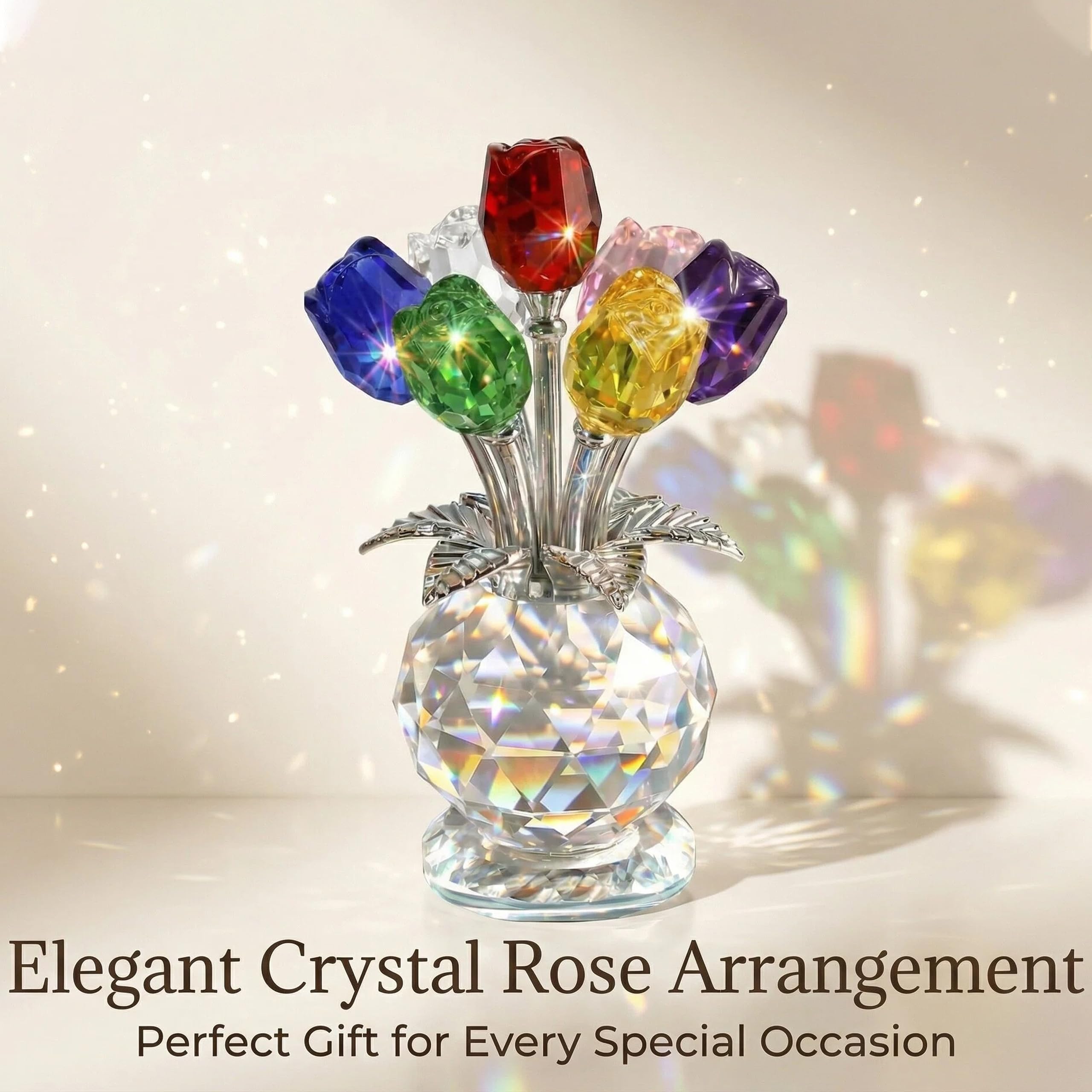 Crystal Rose Bouquet – Elegant Forever Flower Gift