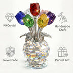 Crystal Rose Bouquet – Elegant Forever Flower Gift