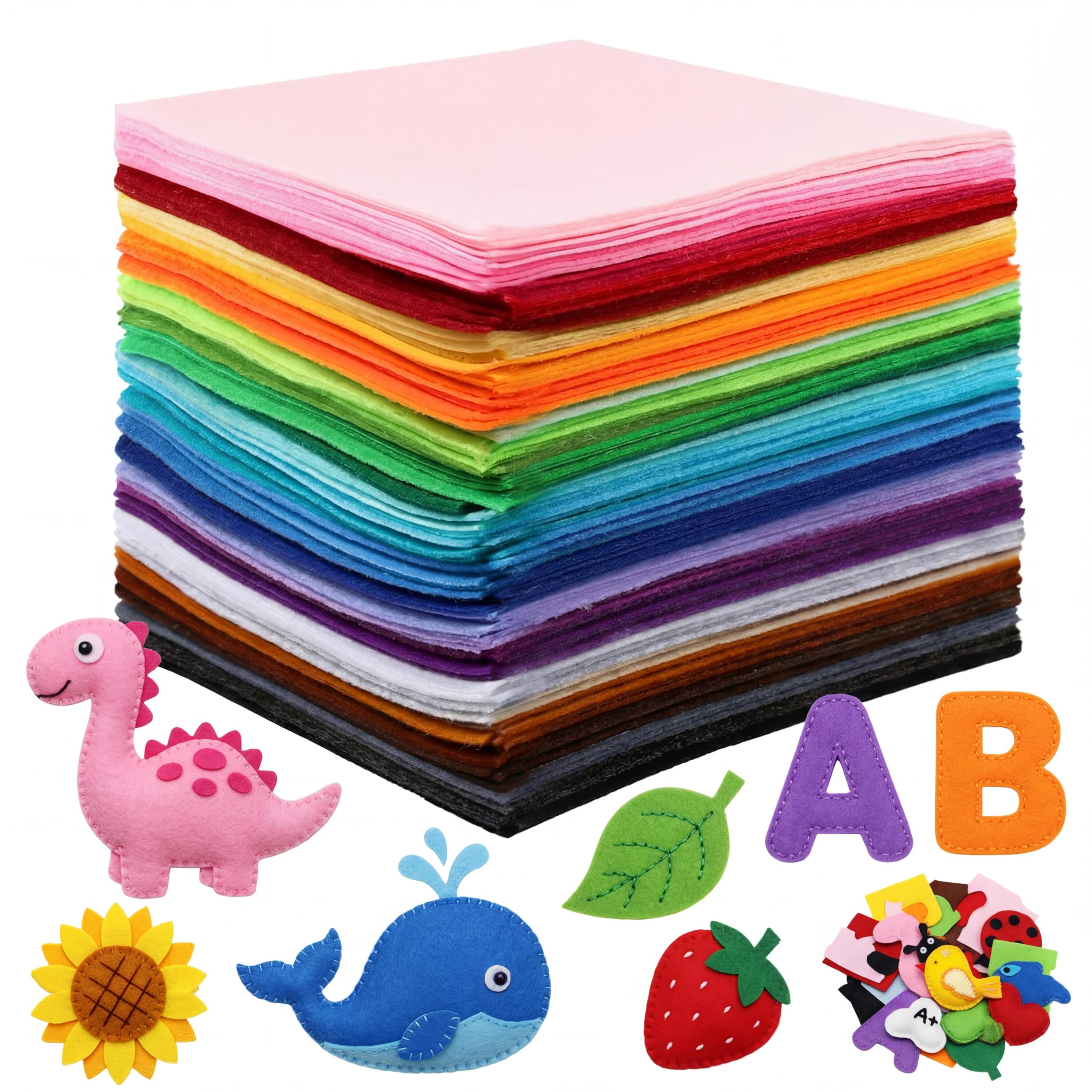 Bulk Felt Sheets Craft Kit – 120PCS for DIY & Sewing Projects