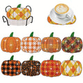 8PCS Pumpkin Diamond Painting Coaster Kit