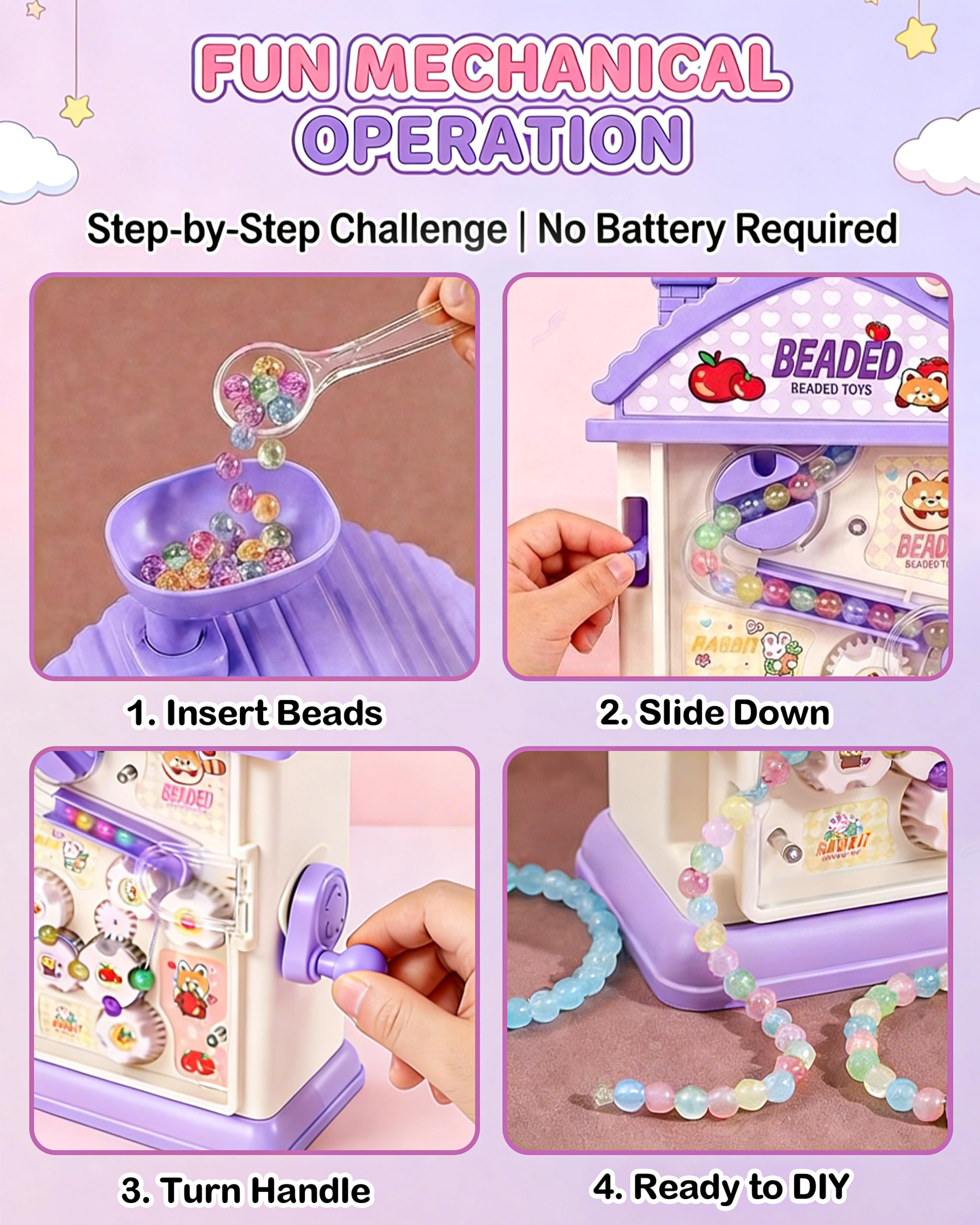 Bracelet Making Kit with Bead Spinner – 800 Beads DIY Friendship Jewelry Set