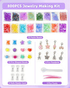 Bracelet Making Kit with Bead Spinner – 800 Beads DIY Friendship Jewelry Set