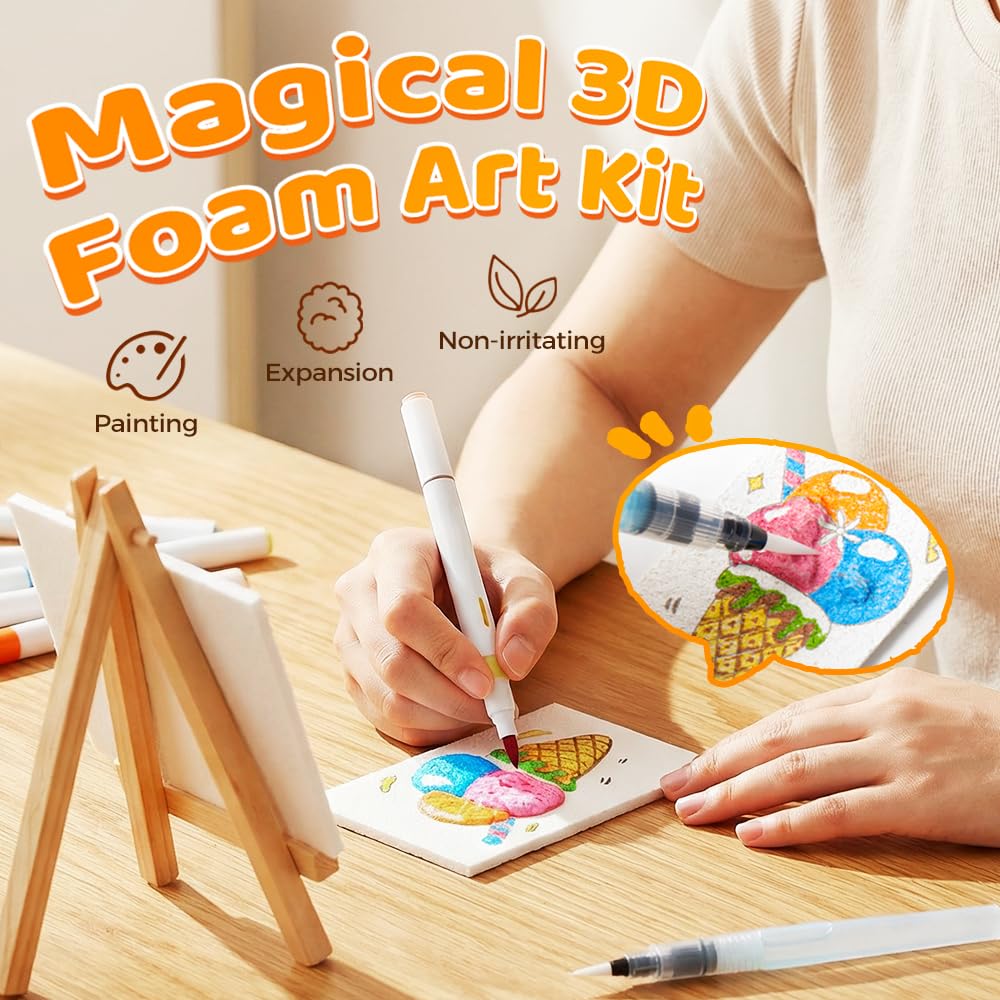 3D Foam Texture Painting Kit – Complete DIY Art Set