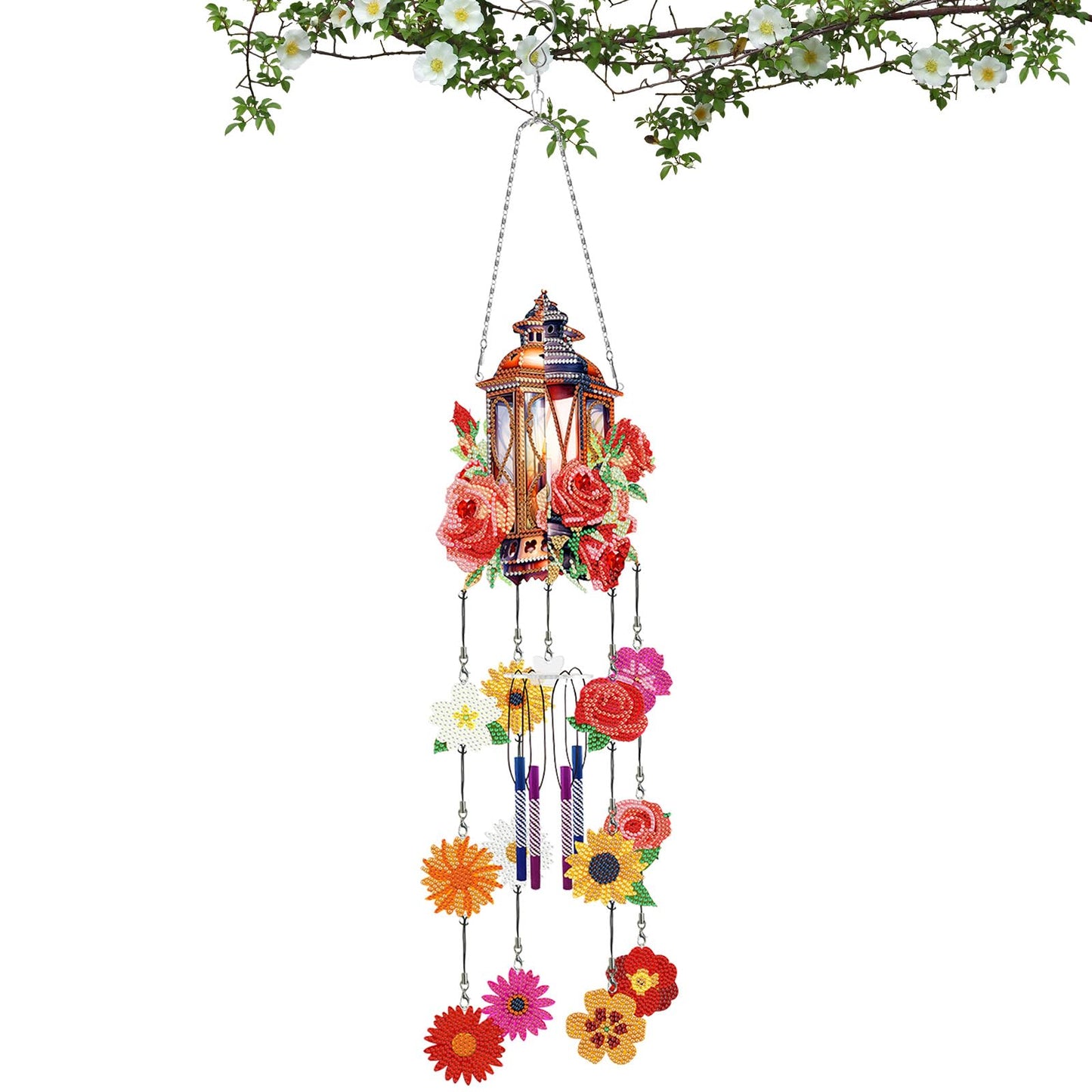 DIY Diamond Painting Double Sided 3D Wind Chime Pendant Hanging Kit