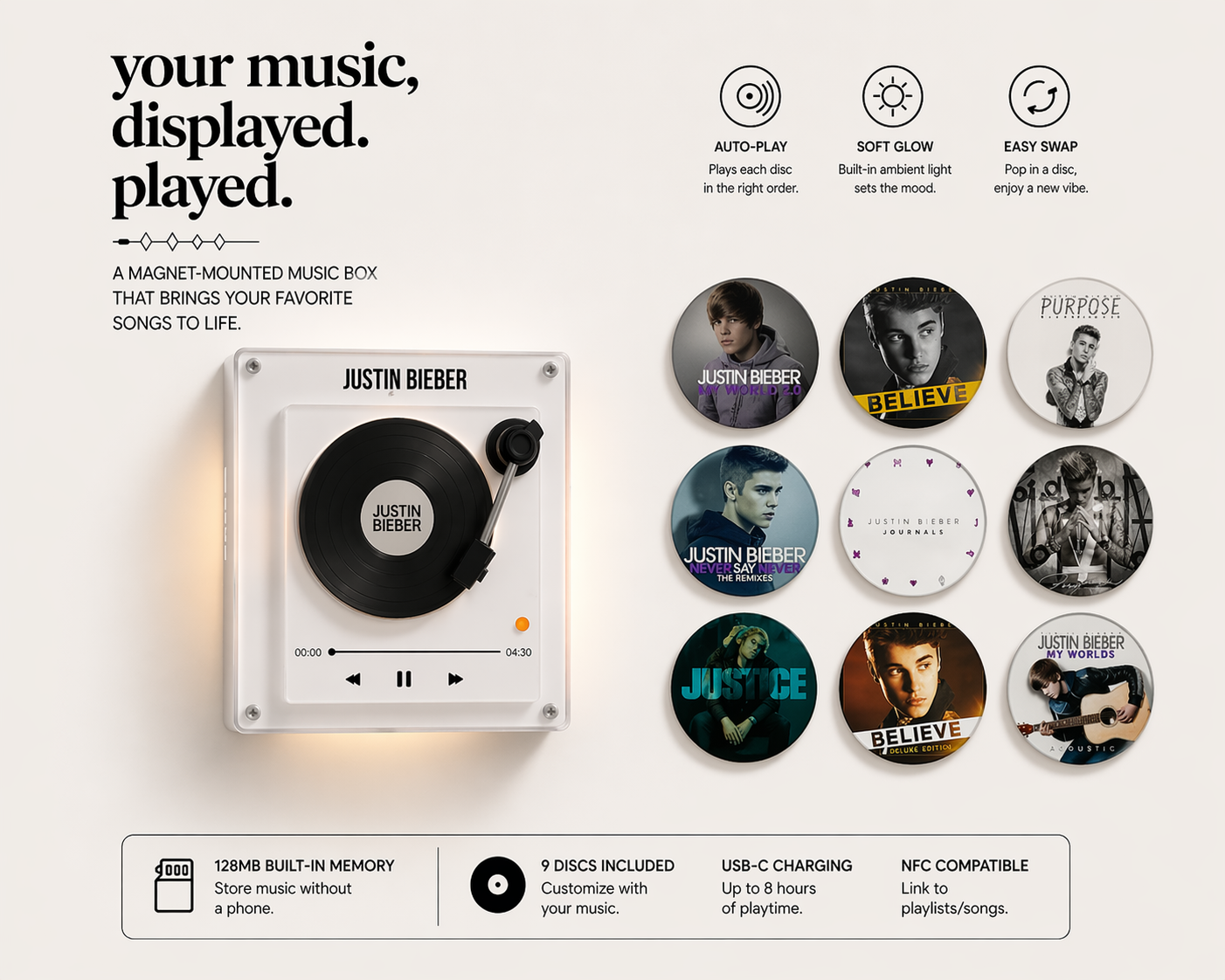 Magnetic Levitating Music Player – Creative Bluetooth Speaker & Home Decor