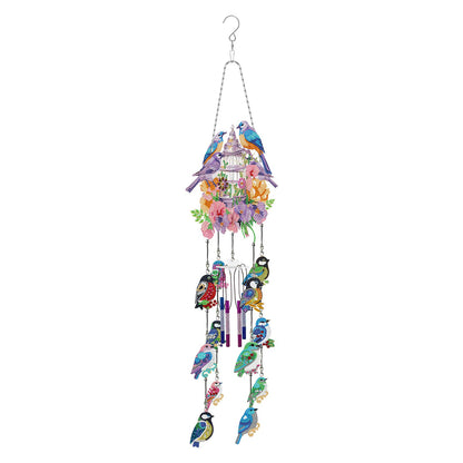 DIY Diamond Painting Double Sided 3D Wind Chime Pendant Hanging Kit