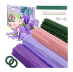400Pcs Pipe Cleaner Flowers Kit-Create Your Own Eternal Bouquet