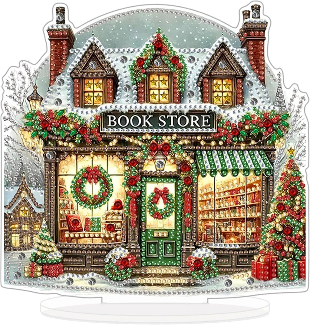 5D Christmas Diamond Painting Tabletop Ornament Kit – DIY Holiday Decoration