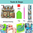 5D Christmas Diamond Painting Tabletop Ornament Kit – DIY Holiday Decoration