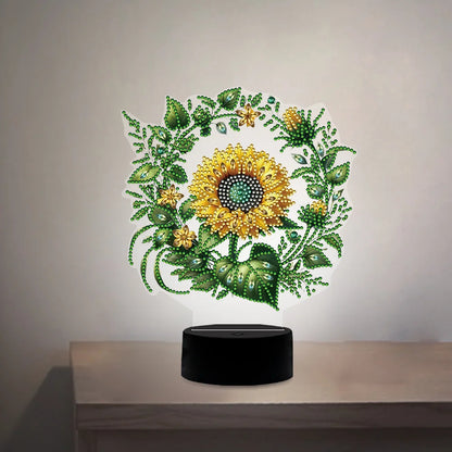 Sunflower Diamond Painting Night Light 5D DIY Diamond Art Lamp Home Decor