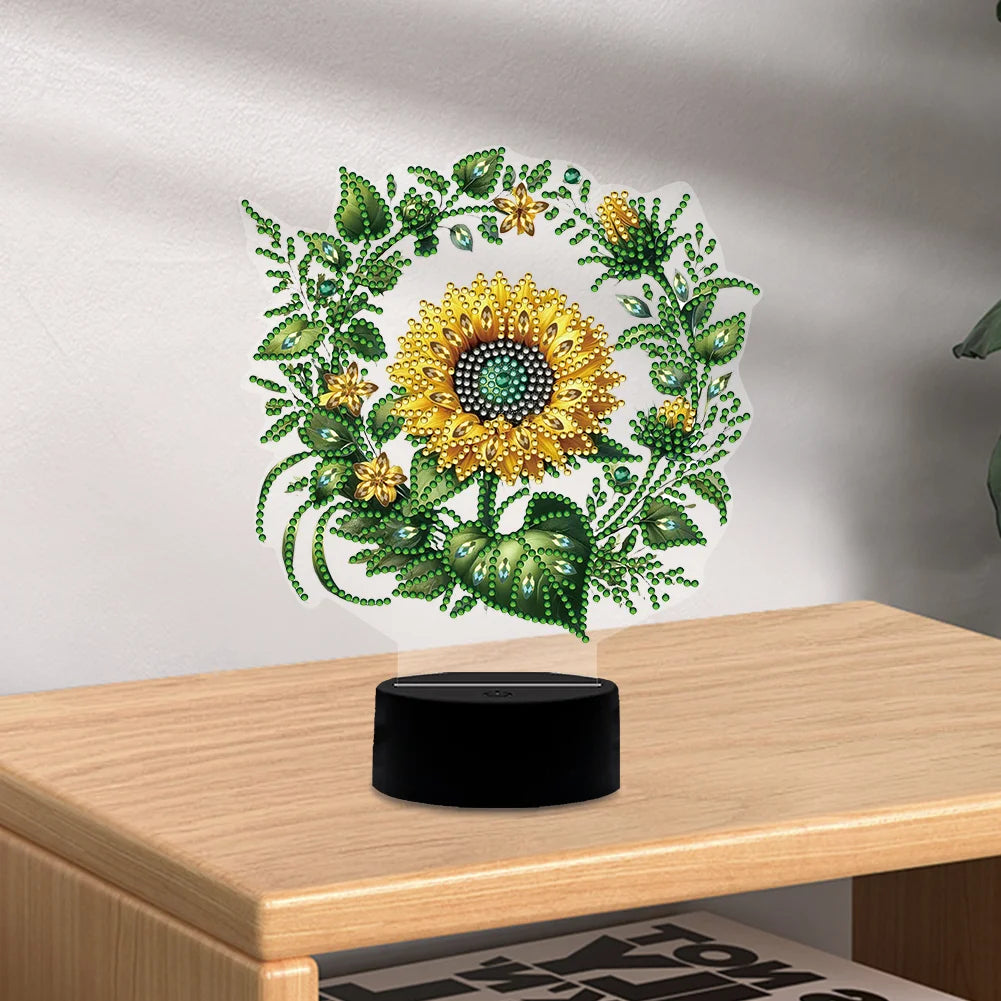 Sunflower Diamond Painting Night Light