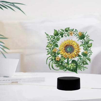 Sunflower Diamond Painting Night Light 5D DIY Diamond Art Lamp Home Decor