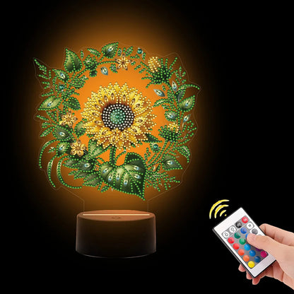 Sunflower Diamond Painting Night Light 5D DIY Diamond Art Lamp Home Decor