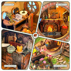Magic Ring House Book Nook Kit – 3D Wooden Miniature DIY Decor