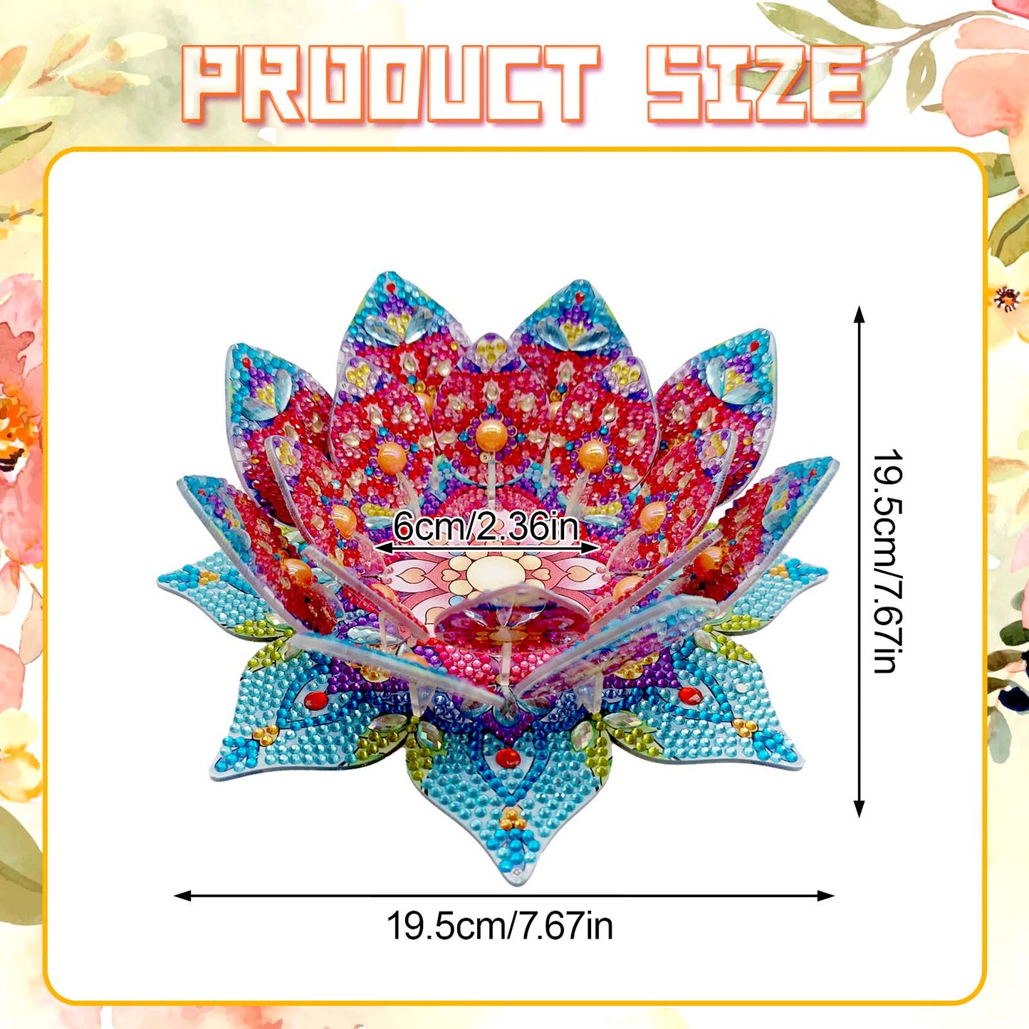 DIY Diamond Painting Lotus Tray Decoration Kit