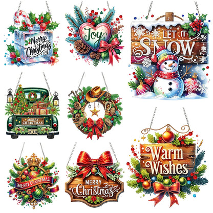 DIY Acrylic Diamond Painting Hanging Christmas Ornament