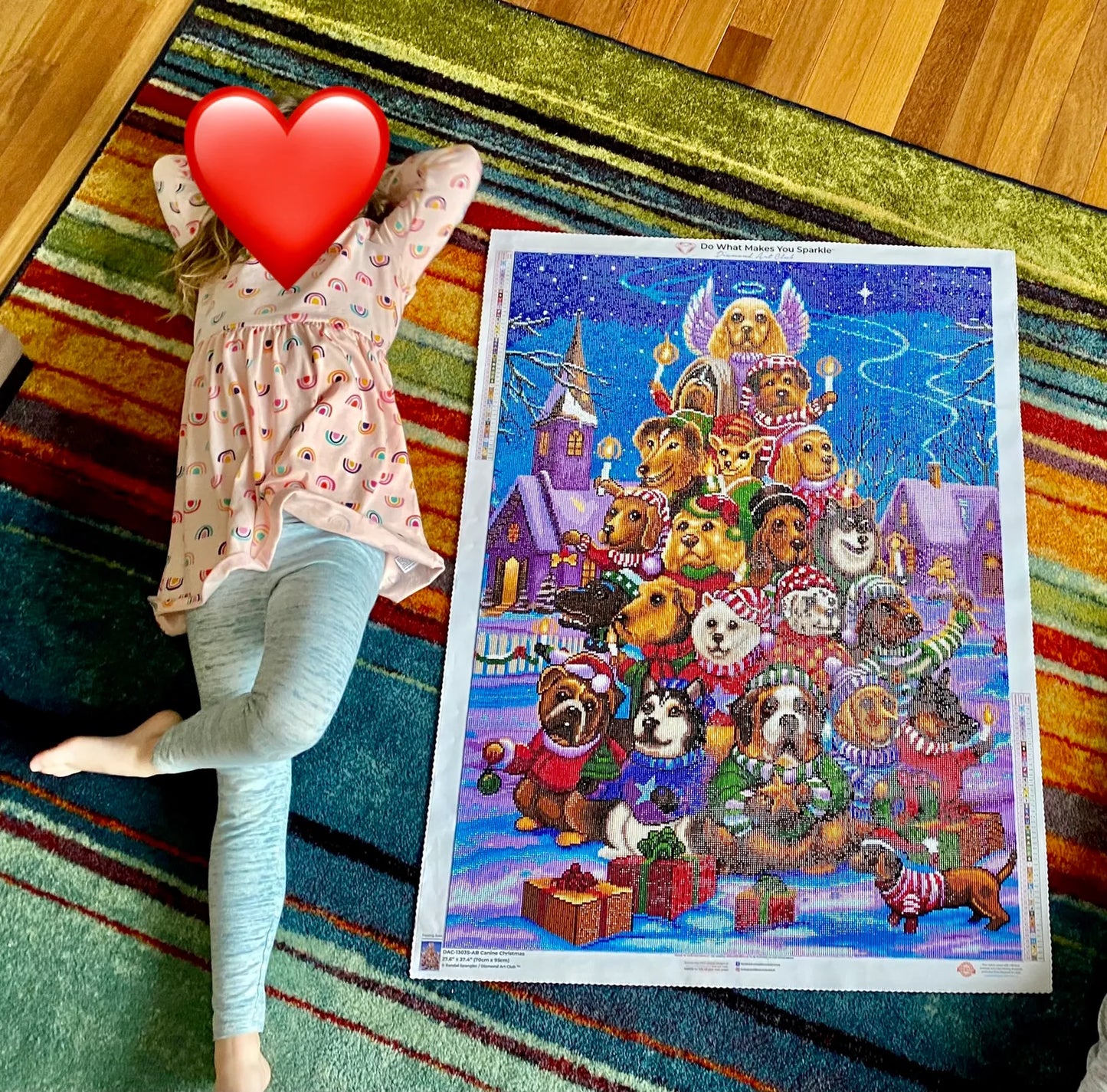 🐶🎄 Christmas Dog & Tree Diamond Painting Kit ✨