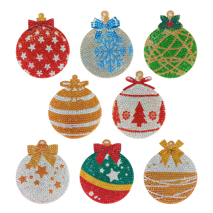 🎄✨ Christmas Round Coaster & Ornament Diamond Painting Kit