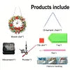 🎄✨2D Flat DIY Christmas Wreath Acrylic Diamond Painting Clock Pendant Home Decor✨🎄