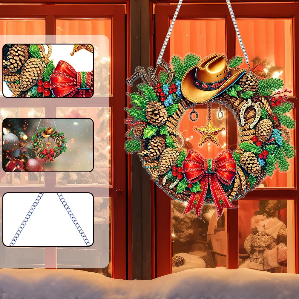 DIY Acrylic Diamond Painting Hanging Christmas Ornament