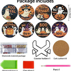 Add festive shine with Halloween Diamond Painted Coasters . Durable, sparkly, and fun—ideal for Halloween parties, table décor, or seasonal gifts.