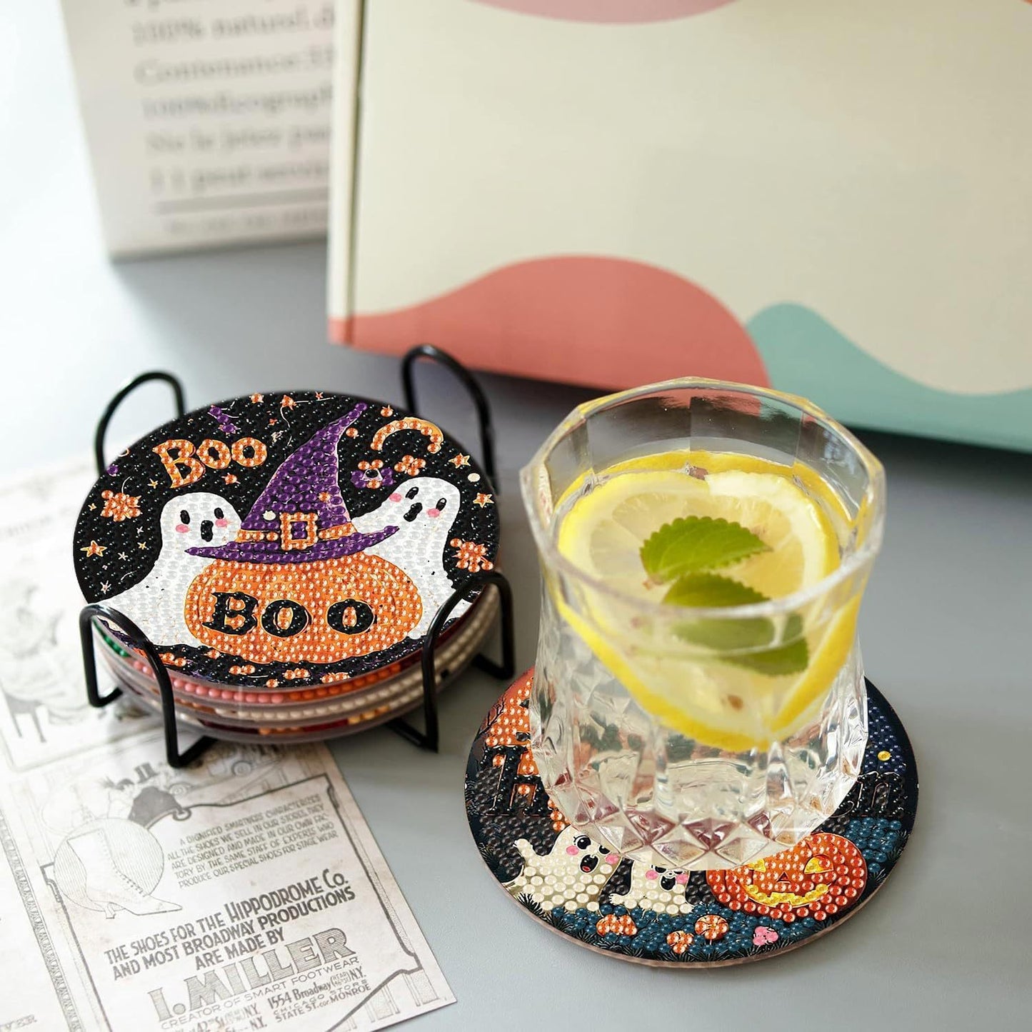 Add festive shine with Halloween Diamond Painted Coasters . Durable, sparkly, and fun—ideal for Halloween parties, table décor, or seasonal gifts.