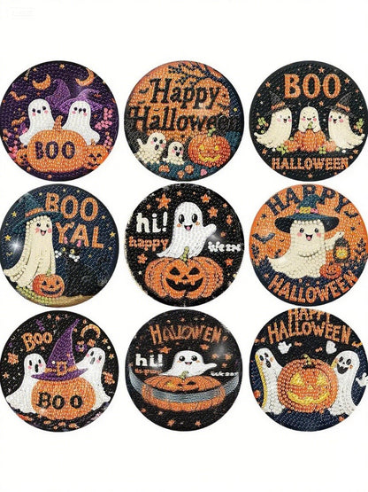 Add festive shine with Halloween Diamond Painted Coasters . Durable, sparkly, and fun—ideal for Halloween parties, table décor, or seasonal gifts.