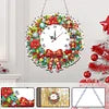 🎄✨2D Flat DIY Christmas Wreath Acrylic Diamond Painting Clock Pendant Home Decor✨🎄