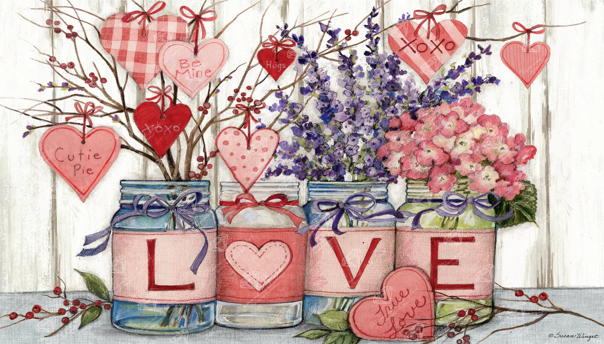💕 Love Heart Flower Jars